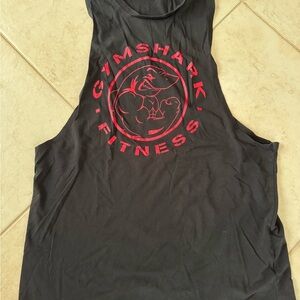 Gymshark Black and Red Men's Tank Top